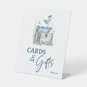 Nautical Ahoy Baby Duschkarten & Geschenke Sockelschild