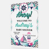 Nautical Ahoy Baby Shower Acrylschild (Winkel)