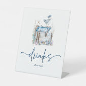 Nautical Ahoy Baby Shower Drinks Sockelschild (Vorderseite)