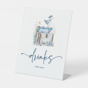 Nautical Ahoy Baby Shower Drinks Sockelschild
