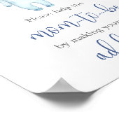 Nautical Ahoy Baby Shower Envelope Station Poster (Ecke)