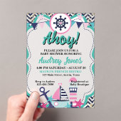 Nautical Ahoy Baby Shower Invitation Acryleinladungen (Insitu (Handheld))