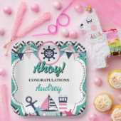 Nautical Ahoy Baby Shower Pappteller (Party)