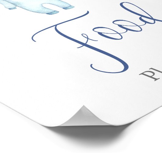 Nautical Ahoy Baby Showfood Poster (Ecke)