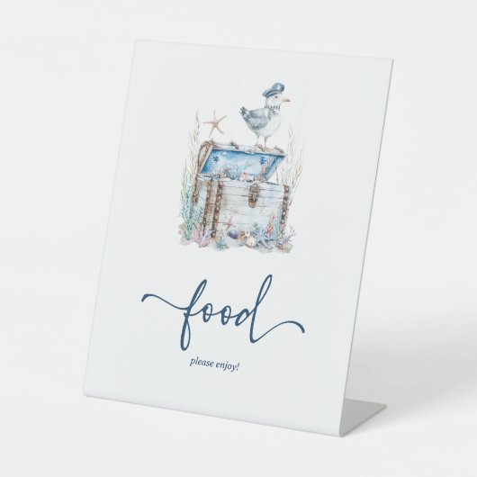 Nautical Ahoy Baby Showfood Sockelschild (Vorderseite)