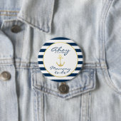 Nautical Ahoy, eine Babydusche mit Mama-zu-be-Kind Button (Beispiel)