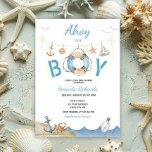 Nautical Ahoy Es ist eine Baby-Dusche