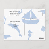 Nautical Ahoy Es ist eine Baby-Dusche Einladung Postkarte (Rückseite)