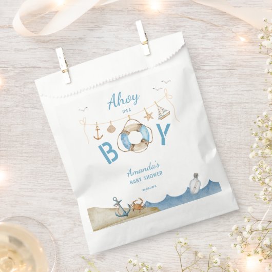 Nautical Ahoy Es ist eine Baby-Dusche Geschenktütchen (Ausgeschnitten)