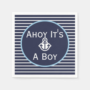 Nautical Ahoy Es ist eine Baby-Dusche Napkins Serviette
