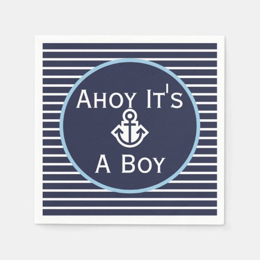 Nautical Ahoy Es ist eine Baby-Dusche Napkins Serviette (Vorderseite)