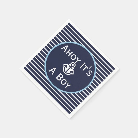 Nautical Ahoy Es ist eine Baby-Dusche Napkins Serviette (Ecke)