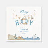 Nautical Ahoy Es ist eine Baby-Dusche Serviette (Vorderseite)