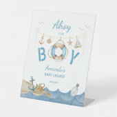 Nautical Ahoy Es ist eine Baby-Dusche Sockelschild (Vorderseite)