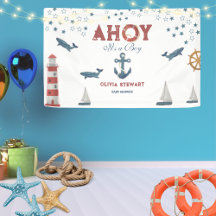 Nautical Ahoy hat eine Baby Baby Begrüßungsdusche