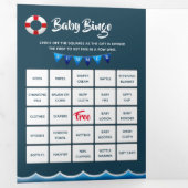 Nautical ahoy Leuchtturm Schiff Seejungen ersten P Dreifach Gefaltete Einladung (Innen Erste Seite)