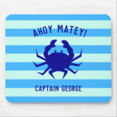 Nautical Ahoy Matey! Personalisierter Strand von M Mousepad (Vorne)
