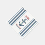 Nautical Ahoy seine Jungen Baby Dusche Einladung Serviette (Ecke)
