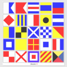Nautical Alphabet Segelflagge Auto Decks