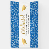 Nautical Anchor Abschluss Class 20XX Grad Cap Banner (Vertikal)