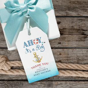 Nautical Anchor Ahoy Es ist ein Personalisierter J Geschenkanhänger