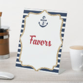 Nautical Anchor Ahoy Gift Favoriten Table Party Si Sockelschild (In SItu)