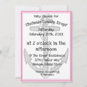Nautical Anchor and Rope Girl Baby Shower (pink) Einladung (Rückseite)
