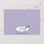 Nautical Anchor auf Blue Wedding Unterkünften Begleitkarte (Rückseite)