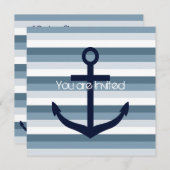 Nautical Anchor Baby Dusche Einladung (Vorne/Hinten)