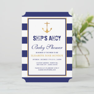 Nautical Anchor Baby Dusche Einladung