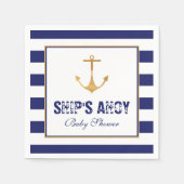 Nautical Anchor Baby Dusche Serviette (Vorderseite)