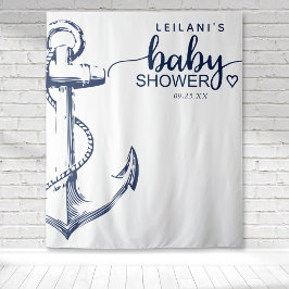 Nautical Anchor Baby Dusche weiß Wandteppich