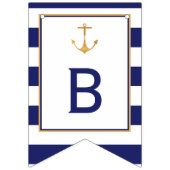 Nautical Anchor Baby Dusche Wimpelkette (Dritte Fahne)