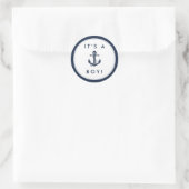 Nautical Anchor Baby Shower Stickers - Es ist ein  (Tasche)