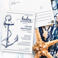 Nautical Anchor Baby Showkarte