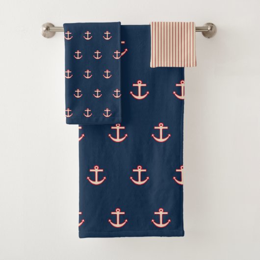 Nautical Anchor Badehandtücher Set Geschenk (Insitu)