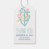 Nautical Anchor Beach Hochzeit Geschenkanhänger (Vorderseite)