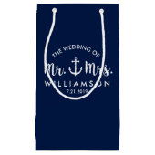 Nautical Anchor Beach Hochzeit Personalisierten Ge Kleine Geschenktüte (Vorderseite)
