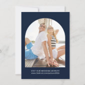 Nautical Anchor Beach Hochzeit Save the Date (Rückseite)