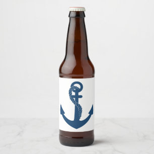 Nautical Anchor Beach Wedding Brautparty Bierflaschenetikett