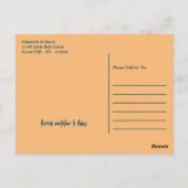 Nautical Anchor, Beach Wedding Save the Date Postkarte (Rückseite)