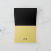 Nautical Anchor - Black Gold - Beach Wedding Dankeskarte (Innenseite)