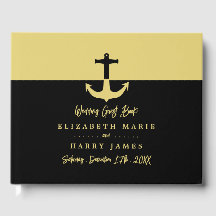 Nautical Anchor - Black Gold - Beach Wedding