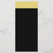 Nautical Anchor - Black Gold - Beach Wedding Menükarte (Rückseite)