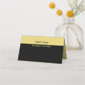 Nautical Anchor - Black Gold - Beach Wedding Platzkarte (Rückseite)