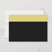 Nautical Anchor - Black Gold - Beach Wedding RSVP Karte (Rückseite)