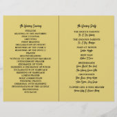 Nautical Anchor - Black Gold - Hochzeitsprogramm (Rückseite)