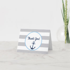 Nautical Anchor Blue Baby Dusche Danke Karte