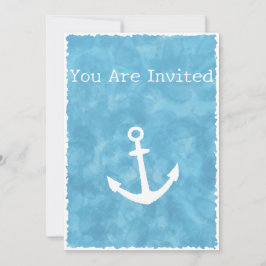 Nautical Anchor Blue Baby Dusche Einladung