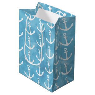 Nautical Anchor Blue Baby Dusche Mittlere Geschenktüte